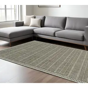 Photo of Mocha Geometric Patterns Indoor Area Rug