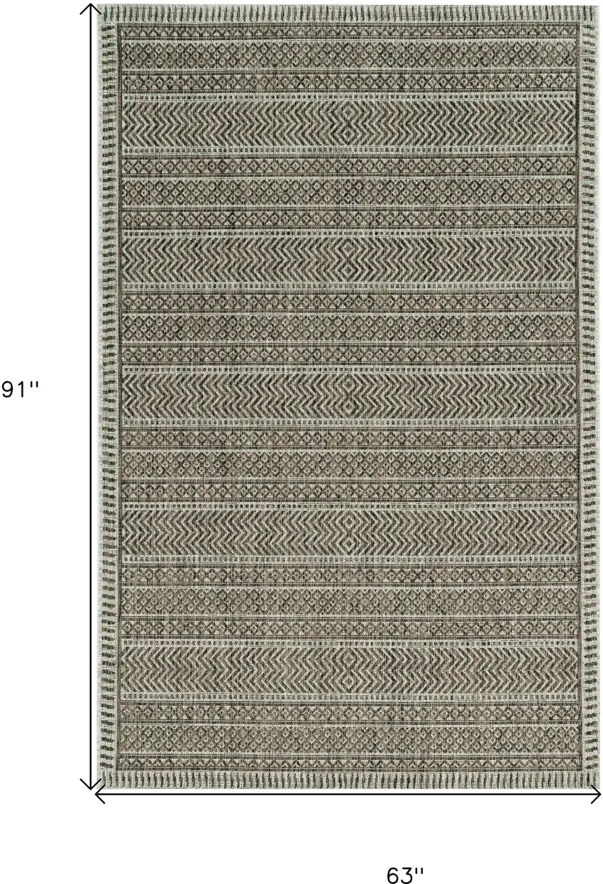 Brown Southwestern Indoor Outdoor Area Rug Photo 3