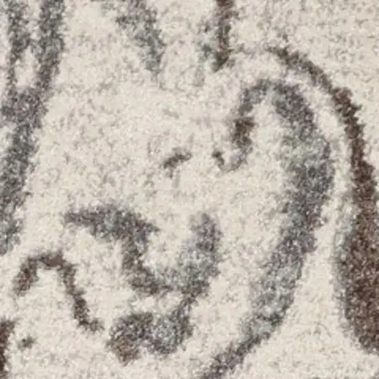 Brown And Ivory Abstract Area Rug Photo 4