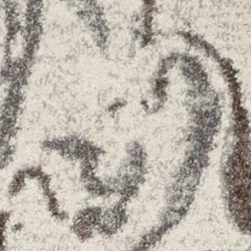 Brown And Ivory Abstract Area Rug Photo 4