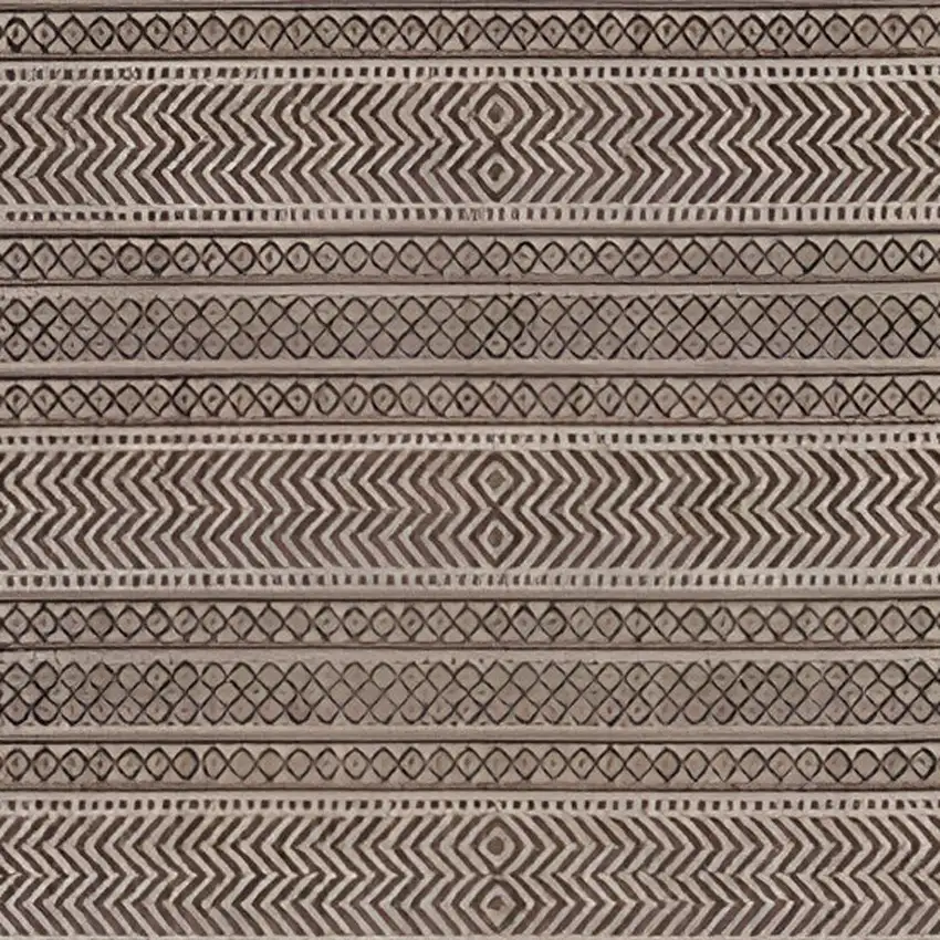 Brown Geometric Indoor Outdoor Area Rug Photo 3