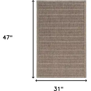 Photo of Mocha Polypropylene Area Rug