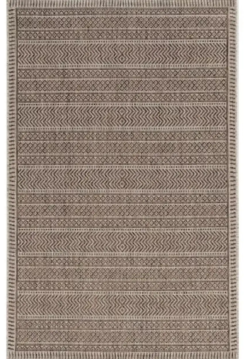 Brown Abstract Geometric Area Rug Photo 1