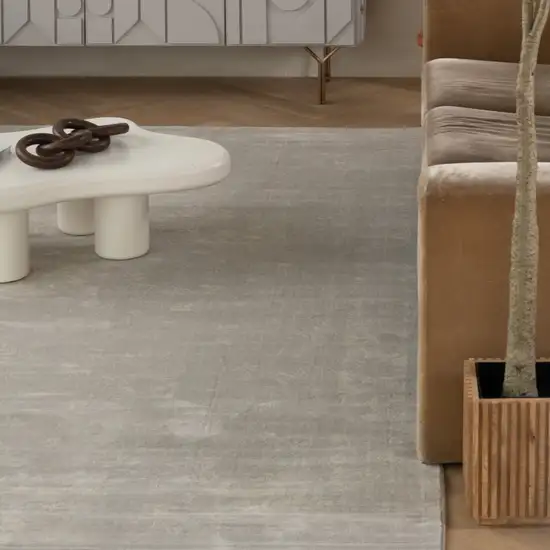 Modern Gray Distressed Area Rug Photo 5