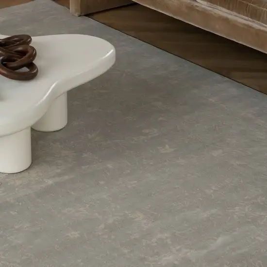Modern Gray Distressed Area Rug Photo 7