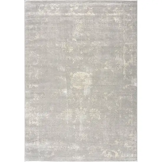 Modern Gray Distressed Area Rug Photo 4