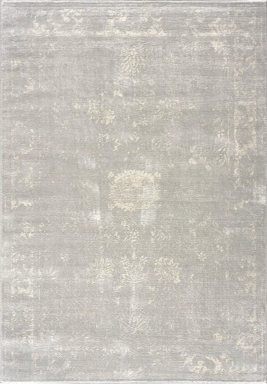 Modern Gray Distressed Area Rug Photo 4