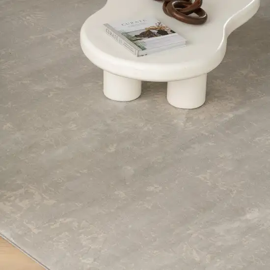 Modern Gray Distressed Area Rug Photo 6