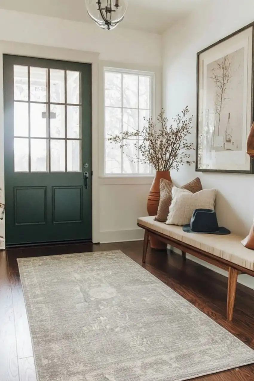 Modern Gray Distressed Area Rug Photo 4