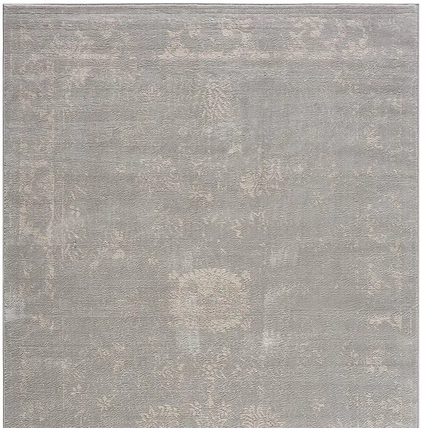 Modern Gray Distressed Area Rug Photo 9