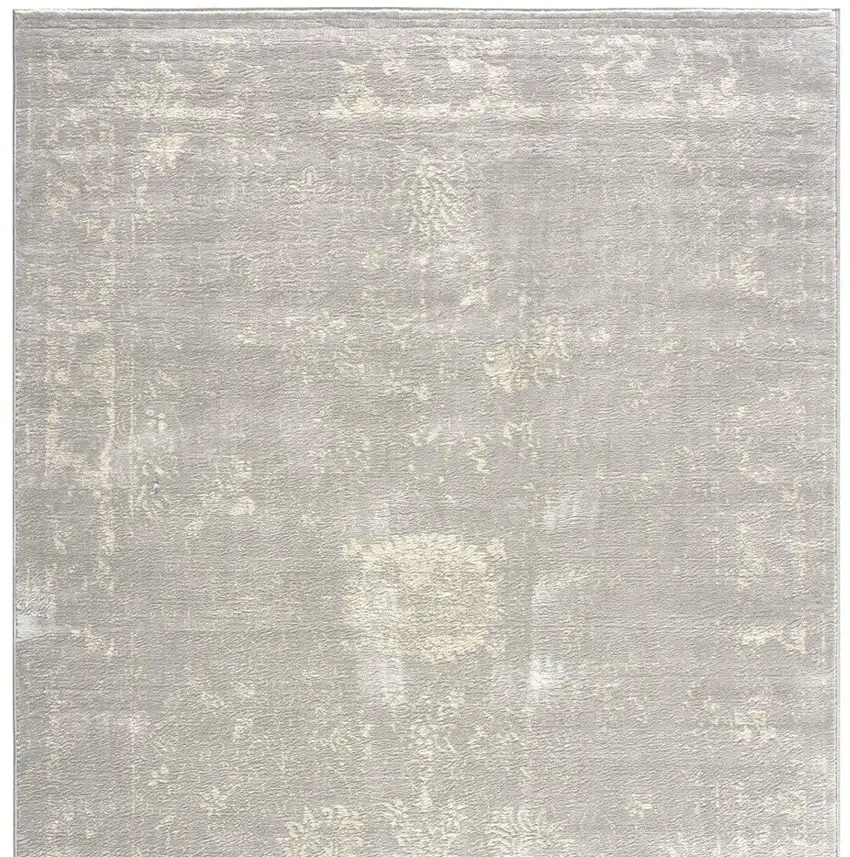 Modern Gray Distressed Area Rug Photo 4