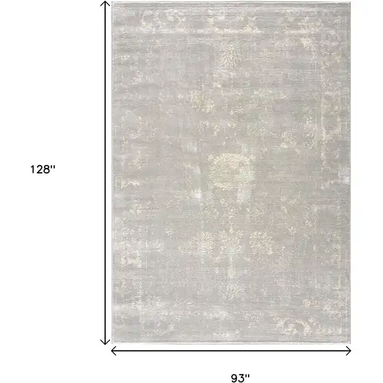 Modern Gray Distressed Area Rug Photo 3