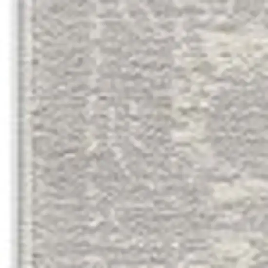 15' Grey Abstract Power Loom Runner Rug Photo 4