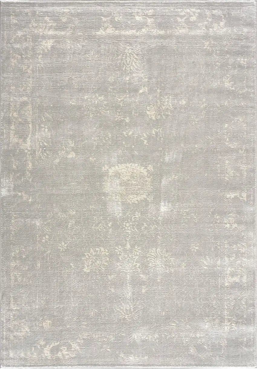 Modern Gray Distressed Scatter Rug Photo 5