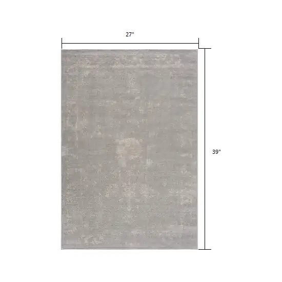Modern Gray Distressed Scatter Rug Photo 1