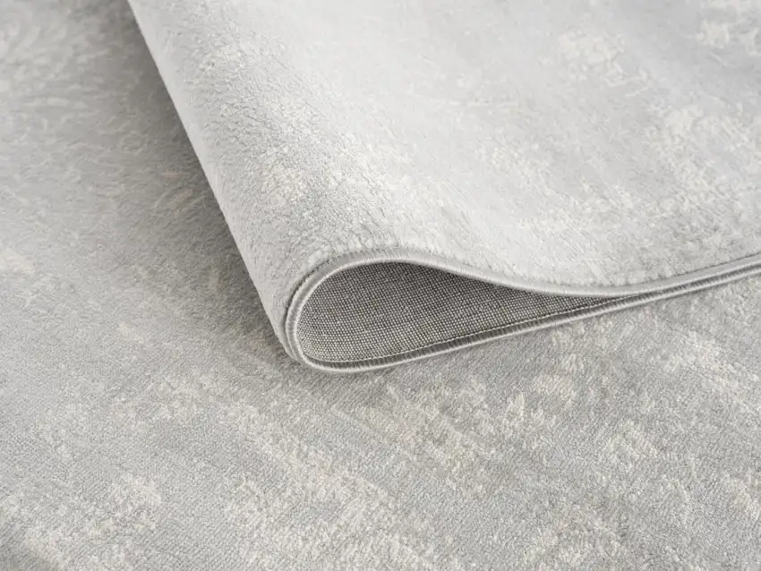 Modern Gray Distressed Scatter Rug Photo 7