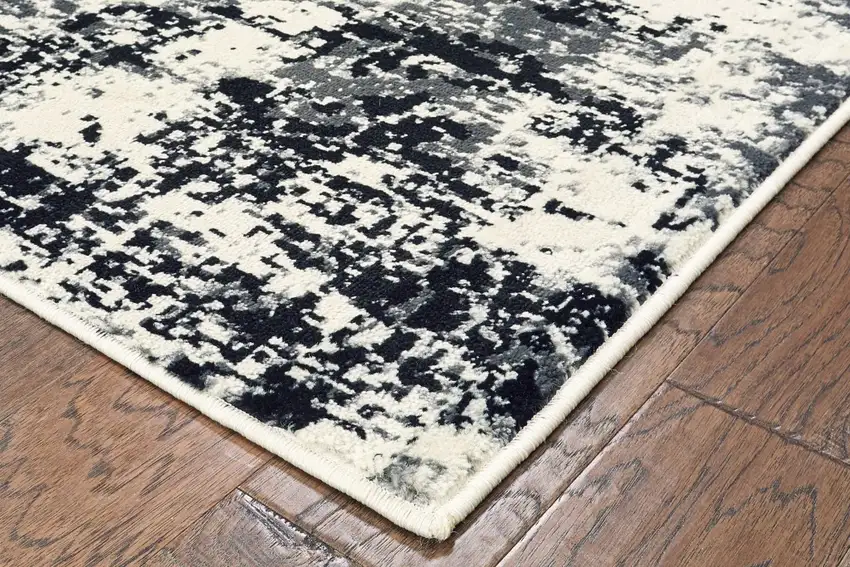 Modern Monochromatic Abstract Area Rug Photo 7