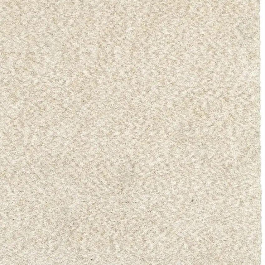 Modern Shag Ivory Indoor Area Rug Photo 4