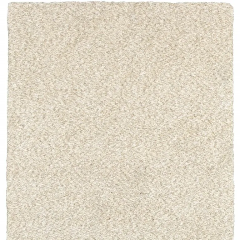Modern Shag Ivory Indoor Area Rug Photo 5