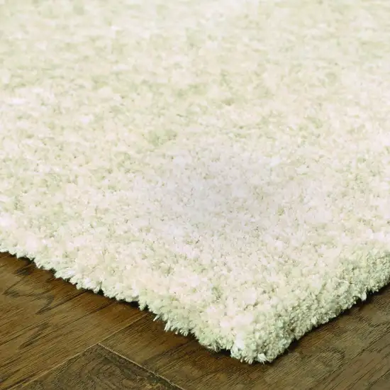 Modern Shag Ivory Indoor Area Rug Photo 6