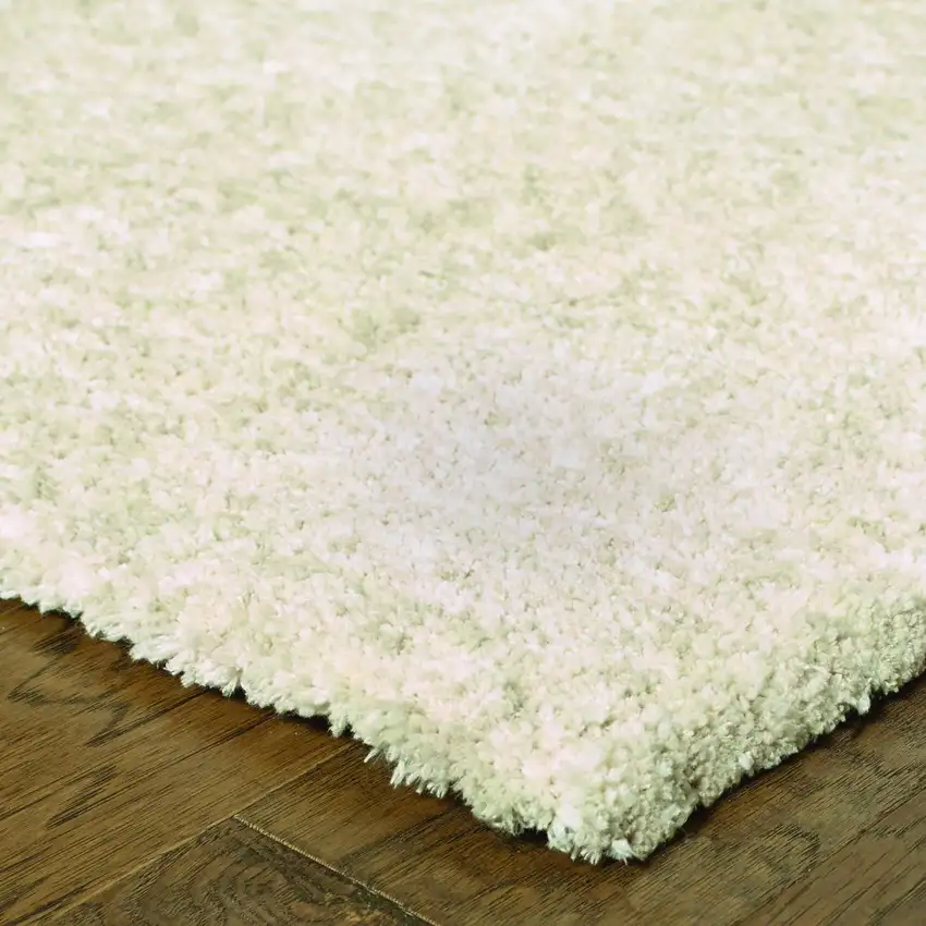 Modern Shag Ivory Indoor Area Rug Photo 6