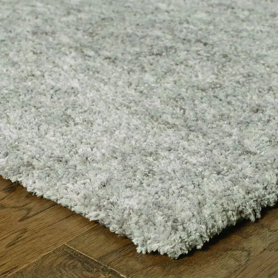 Modern Shaggy Soft Gray Indoor Area Rug Photo 6