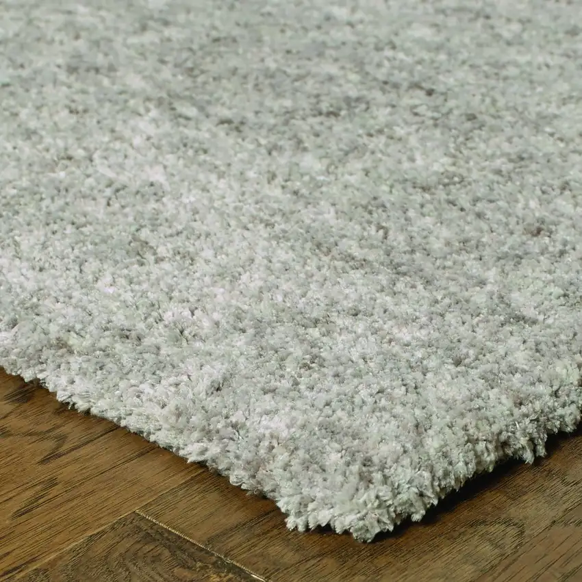 Modern Shaggy Soft Gray Indoor Area Rug Photo 6