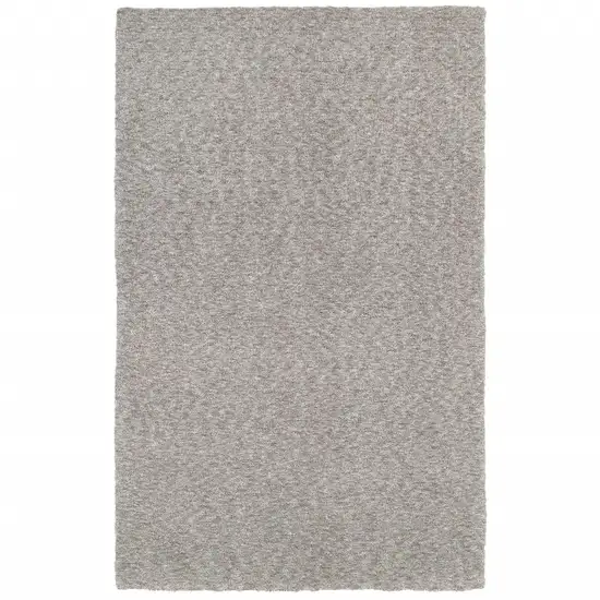 Modern Shaggy Soft Gray Indoor Area Rug Photo 2