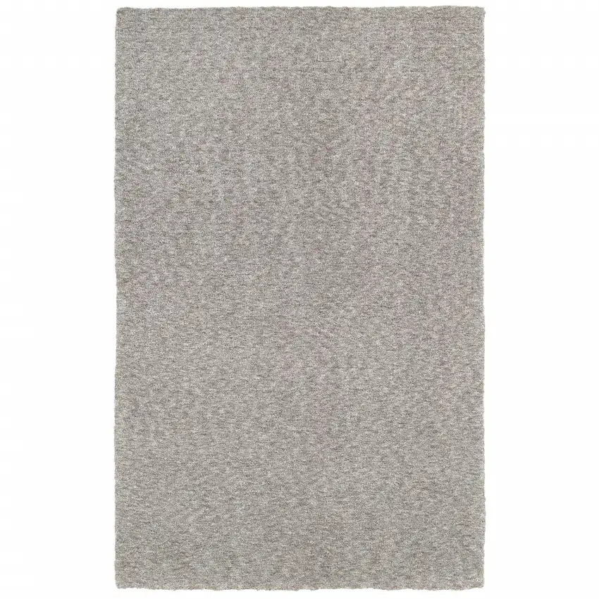 Modern Shaggy Soft Gray Indoor Area Rug Photo 2
