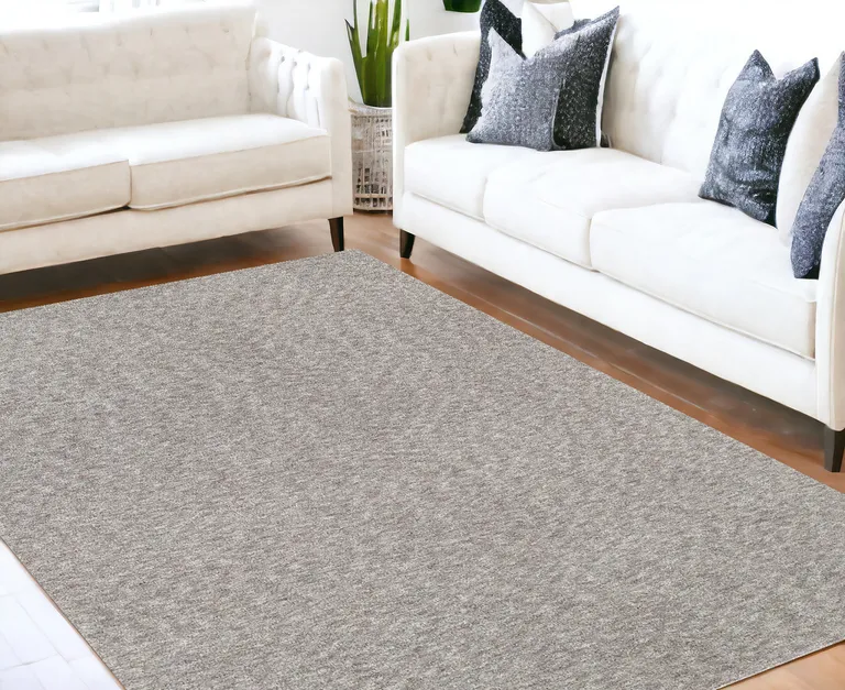 Modern Shaggy Soft Gray Indoor Area Rug Photo 1