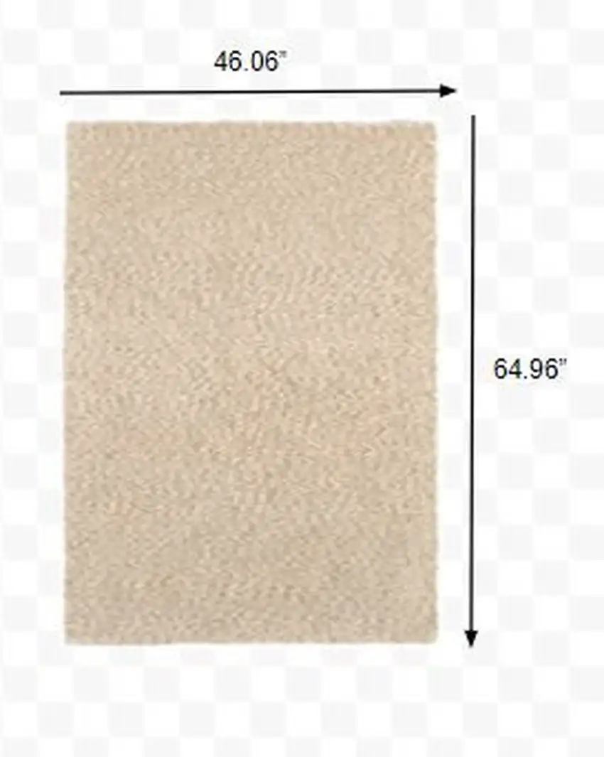 Modern Soft Tan Indoor Area Rug Photo 2