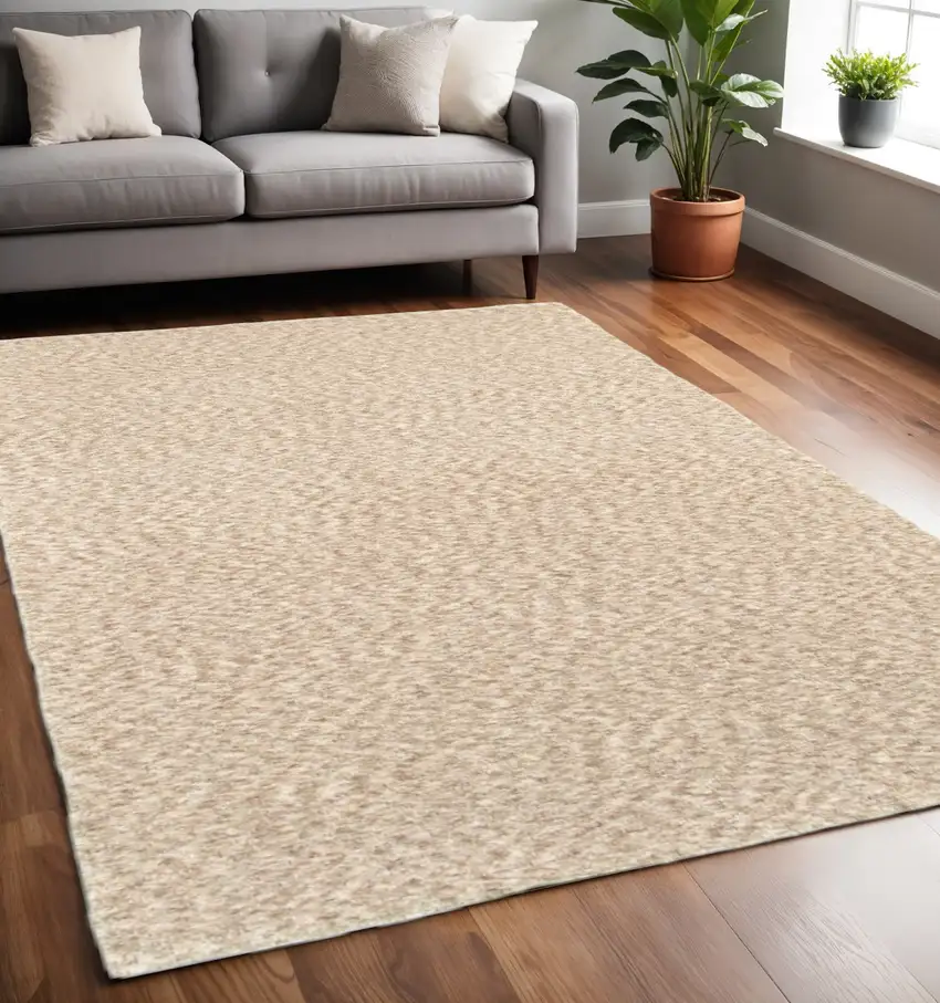Modern Soft Tan Indoor Area Rug Photo 1