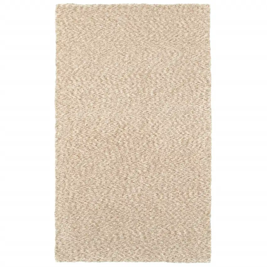 Modern Soft Tan Indoor Area Rug Photo 4