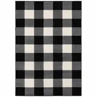 Photo of Monochromatic Gingham Pattern Indoor Area Rug