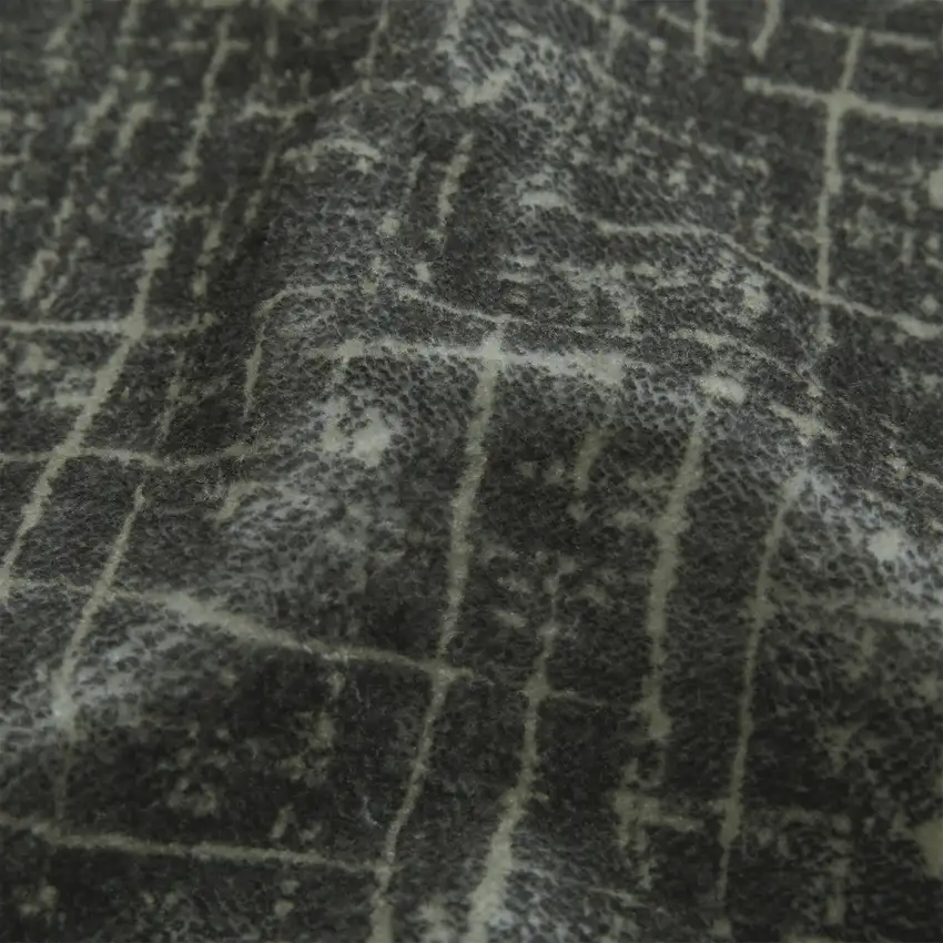 Moss Green And Charcoal Abstract Geometric Washable Area Rug Photo 8