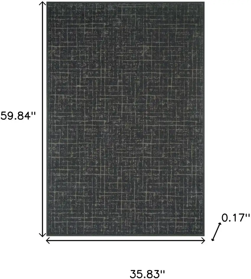 Moss Green And Charcoal Abstract Geometric Washable Area Rug Photo 9