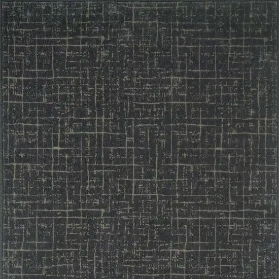 Moss Green And Charcoal Abstract Geometric Washable Area Rug Photo 4