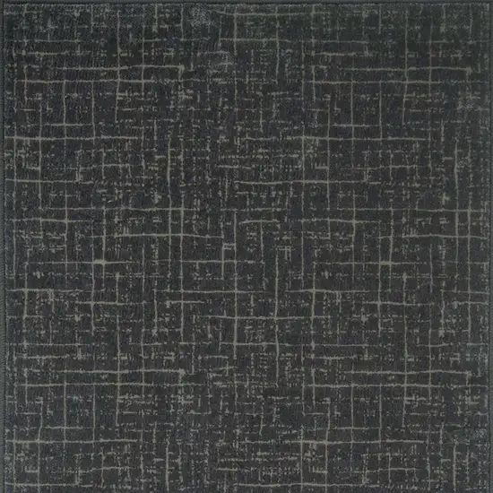 Moss Green And Charcoal Abstract Geometric Washable Area Rug Photo 8