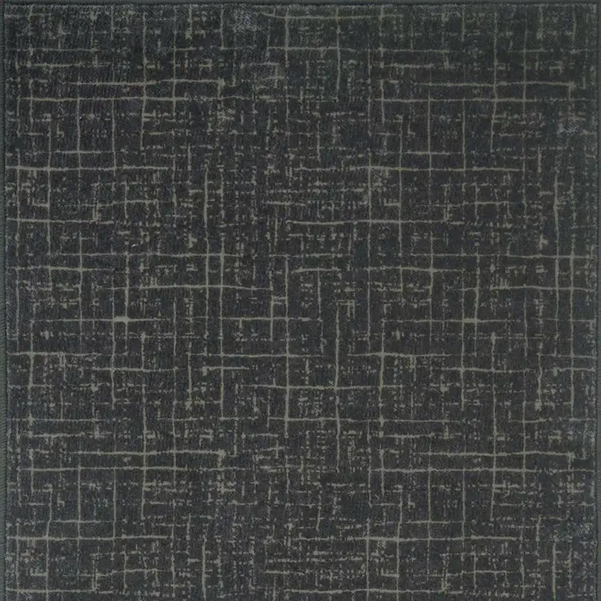 Moss Green And Charcoal Abstract Geometric Washable Area Rug Photo 8