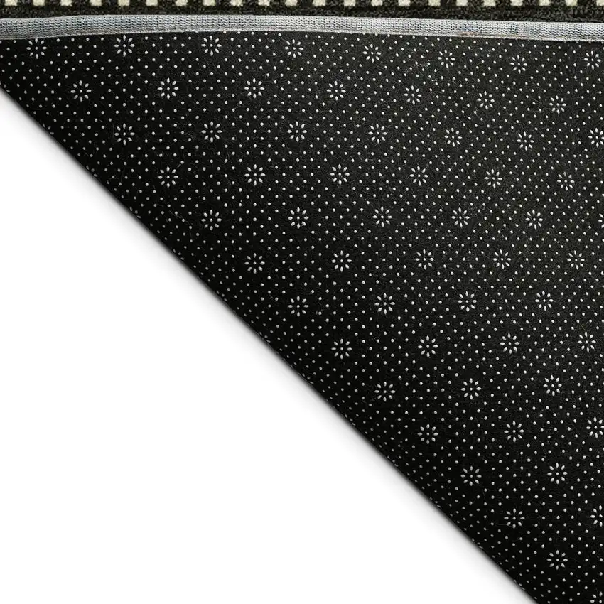 Moss Green Wheat And Black Striped Washable Indoor Outdoor Area Rug Photo 2