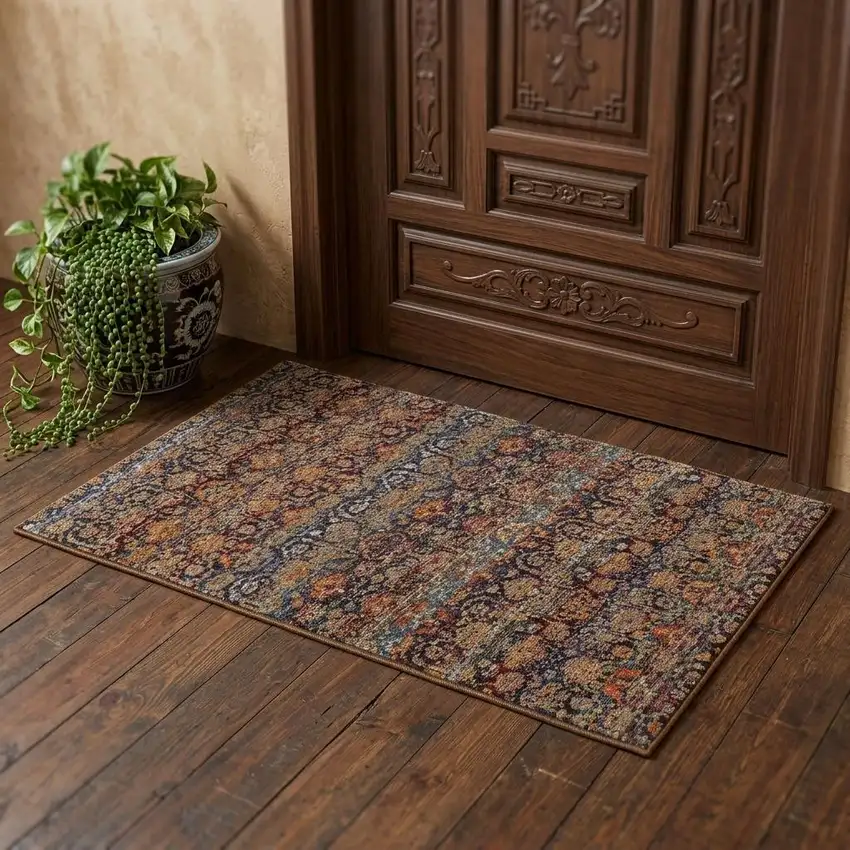 Blue And Ivory Ombre Area Rug Photo 1