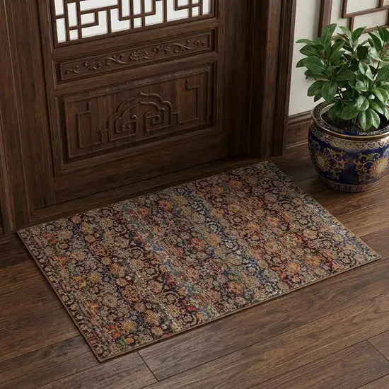 Blue And Ivory Ombre Area Rug Photo 1