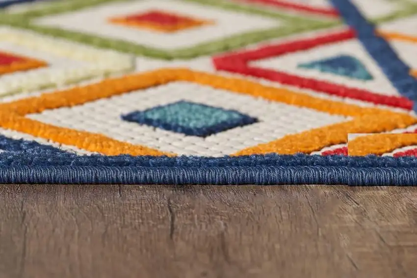 Multi Aztec Pattern Indoor Outdoor Area Rug Photo 8