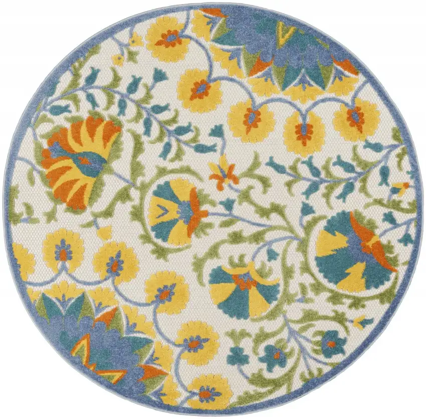 Multi Medallion Indoor Outdoor Area Rug Photo 10