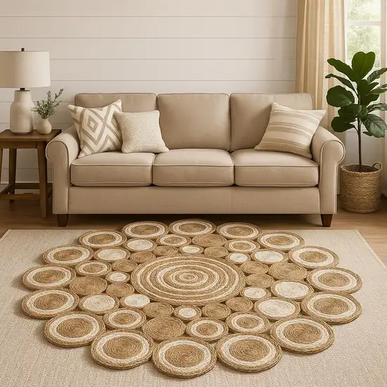 Natural Jute Hand Braided Area Rug Photo 2