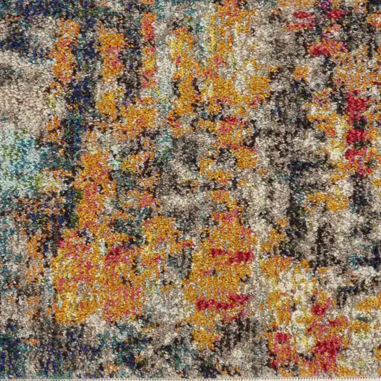 Multicolor Abstract Power Loom Non Skid Area Rug Photo 2