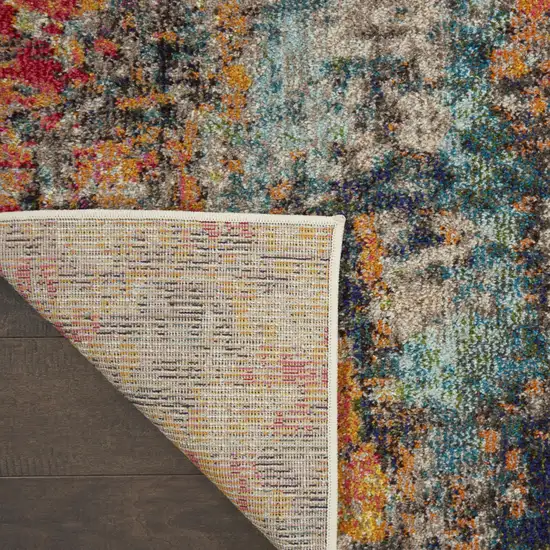 Multicolor Abstract Power Loom Non Skid Area Rug Photo 4