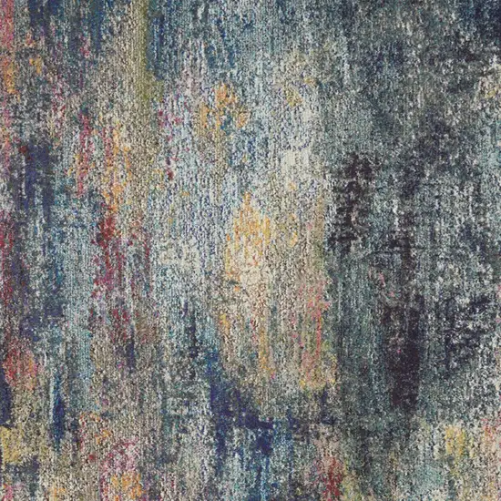 Multicolor Abstract Power Loom Non Skid Area Rug Photo 3