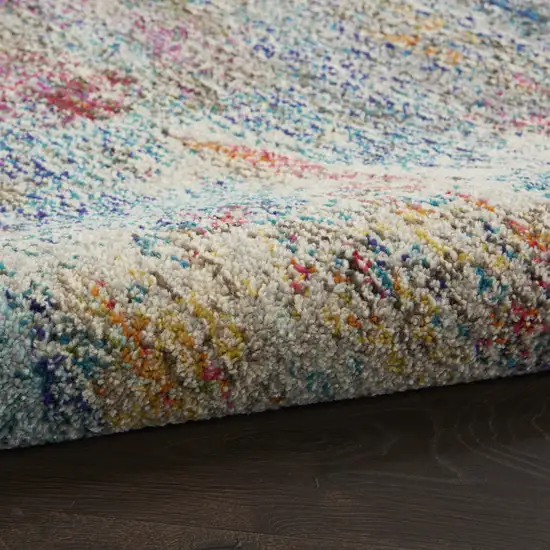 Multicolor Abstract Power Loom Non Skid Area Rug Photo 9
