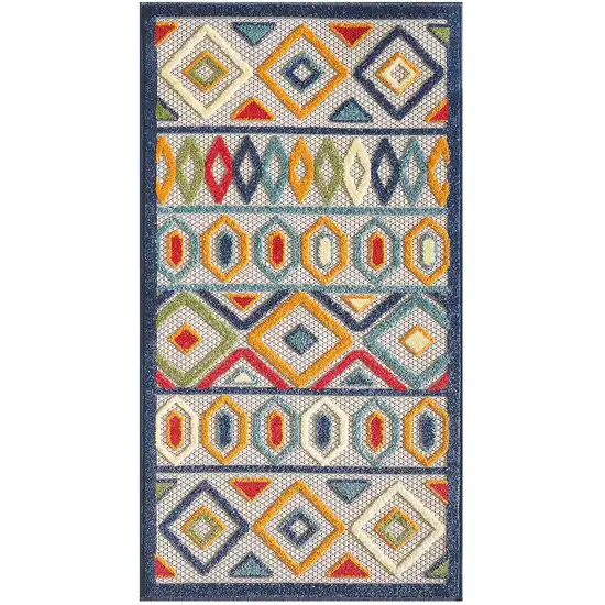 Multicolor Aztec Pattern Indoor Outdoor Area Rug Photo 2